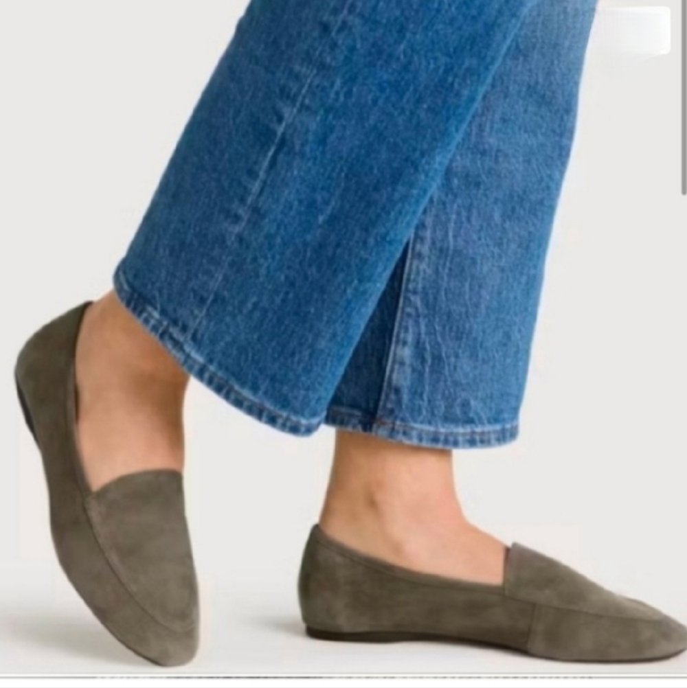 Birdies The Vesper Slip On Loafers Olive Suede Size 7